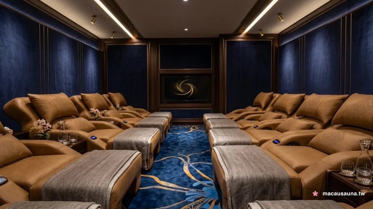 澳門桑拿會所的休息區躺椅，可在此過夜小憩